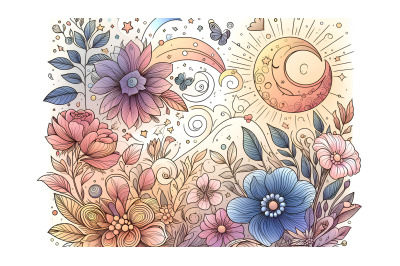 Flowers Celestial Symphony Pastels