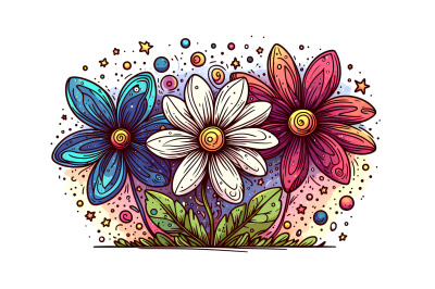 Flowers Cosmic Wonder Impressionism