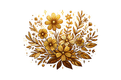 Flowers Golden Glow Impressionism