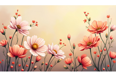 Flowers Golden Harmony Oil Painting