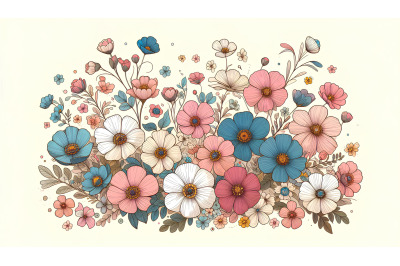 Flowers Serene Bloom Impressionism