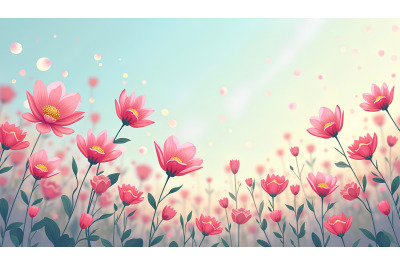 Flowers Twinkling Petals Digital Art