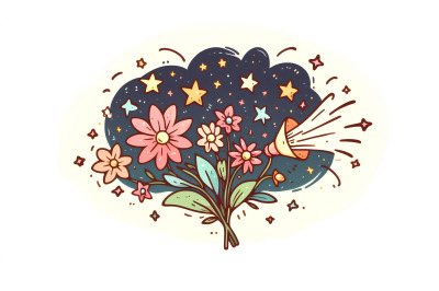 Flowers Whispering Stars Impressionism