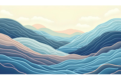 Flowing lines capturing motion in nature