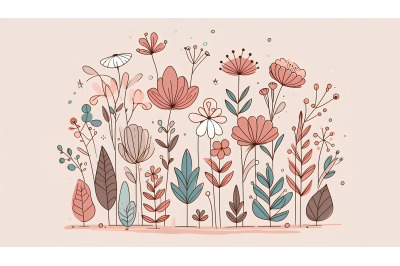 Natural flowers, minimalistic approach