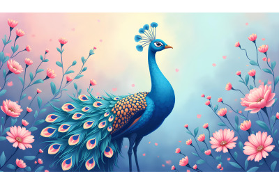 Peacock Dreamy Hues Pastels
