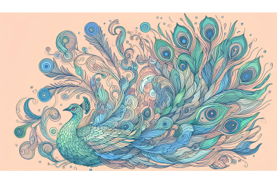 Peacock Ethereal Grace Surrealism