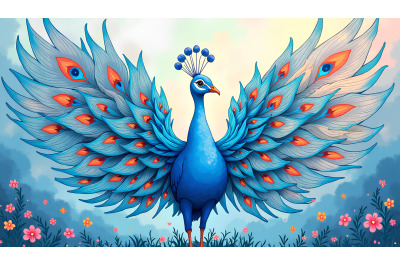 Peacock Ethereal Wings Acrylic