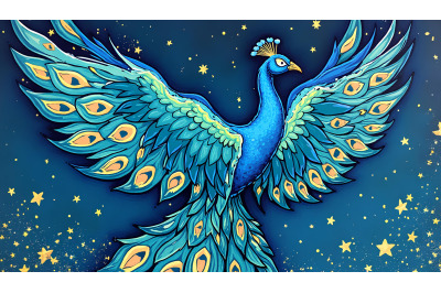 Peacock Starry Flight Acrylic