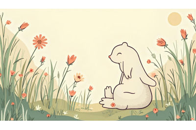 Pure innocence and nature, art deco