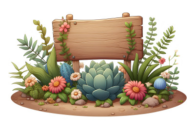 Realistic floral sign, detailed digital art
