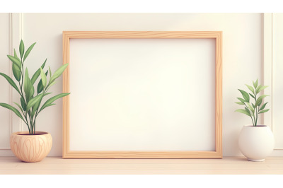 Simple wooden frame, minimalist touch