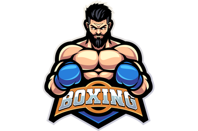 Boxing esport mascot logo design