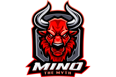 Minotaur esport mascot logo design