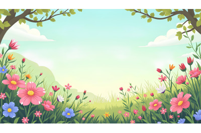 Spring-themed board, digital fantasy