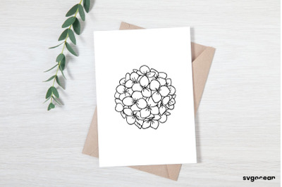 Hydrangea Flower SVG