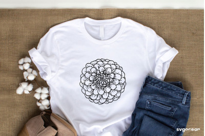 Zinnia Flower SVG