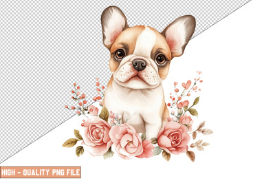Floral Dog Clipart Sublimation