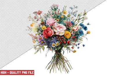 Floral Bouquet Clipart Sublimation
