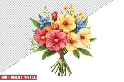 Floral Bouquet Clipart Sublimation