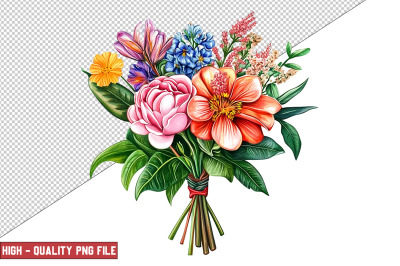 Floral Bouquet Clipart Sublimation