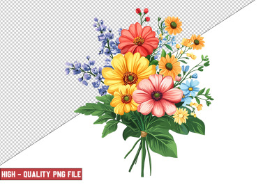 Floral Bouquet Clipart Sublimation