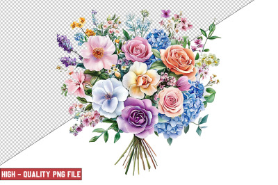 Floral Bouquet Clipart Sublimation