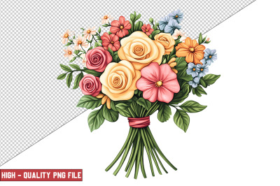 Floral Bouquet Clipart Sublimation