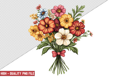 Floral Bouquet Clipart Sublimation