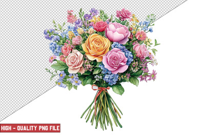 Floral Bouquet Clipart Sublimation
