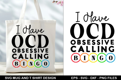Bingo SVG Tote Bag &amp; T-Shirt Design