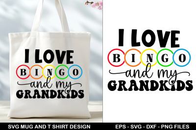 Bingo SVG Tote Bag &amp; T-Shirt Design
