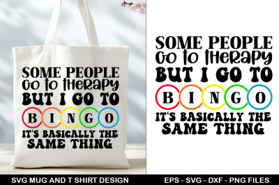 Bingo SVG Tote Bag &amp; T-Shirt Design