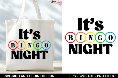 Bingo SVG Tote Bag &amp; T-Shirt Design
