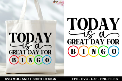 Bingo SVG Tote Bag &amp; T-Shirt Design