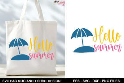 Summer Tote Bag &amp; T-Shirt Design