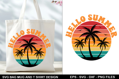 Summer Tote Bag &amp; T-Shirt Design