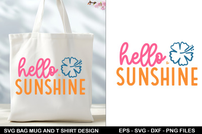 Summer Tote Bag &amp; T-Shirt Design