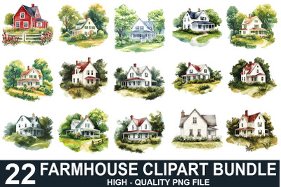 Watercolor House Clipart Bundle&nbsp;