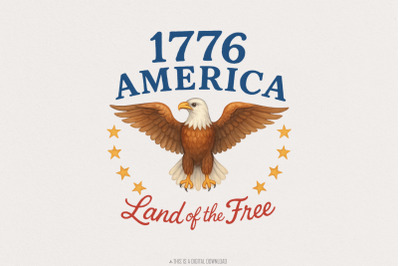 1776 America, Patriotic Design, 4th of July PNG, Independence Day Grap