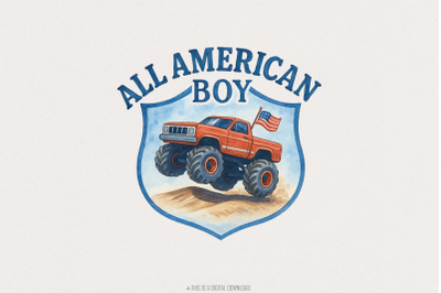 All American Boy PNG, 4th of July PNG, Kids Patriotic PNG, Boys 4th of