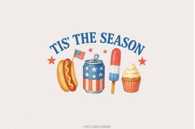 God Bless USA PNG, American Flag Digital Print, Tis the Season PNG, Bl