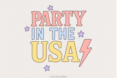 Retro 4th of July PNG, Independence Day PNG, Patriotic Designs, Americ