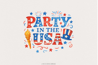 Retro 4th of July Sublimation, Independence Day PNG, Patriotic America