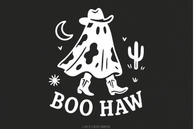 Boo Haw PNG, Cowboy Ghost png, Halloween png, Funny Halloween png, Wes