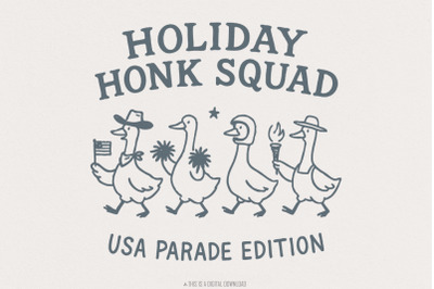 Patriotic Goose PNG, 4th of July Silly Goose Clipart, USA Goose Sublim