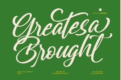 Greatesa Brought - Bold Calligraphy Font