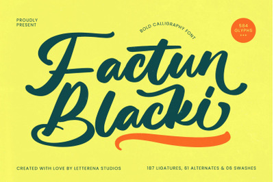 Factun Blacki - Bold Calligraphy Font