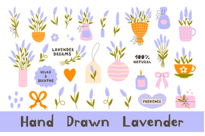 Hand Drawn Lavender PNG Clipart