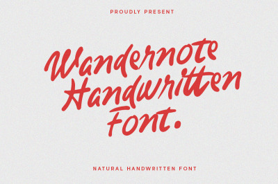 Wandernote Handwritten Font